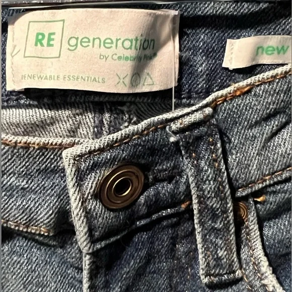 Celebrity Pink Medium Blue Denim Jeans Relaxed Fit Straight Leg 0/24 - Picture 4 of 4